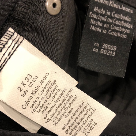 NWT Calvin Klein 5-Pocket Mid-Rise Straight Pants in Black, Size 2 Tall (Like 4) - Picture 5 of 13